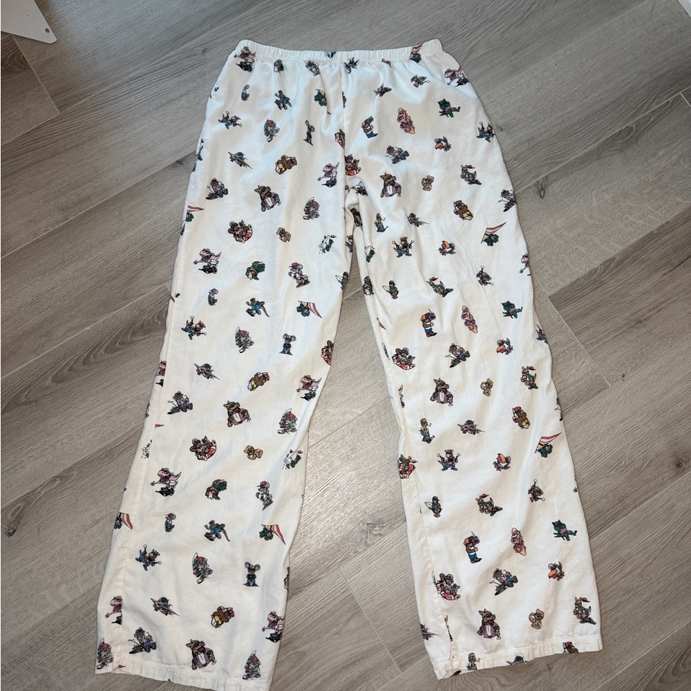 Brandy Melville Cartoon Animal Print Pajama Lounge Pants One Size - Picture 2 of 5